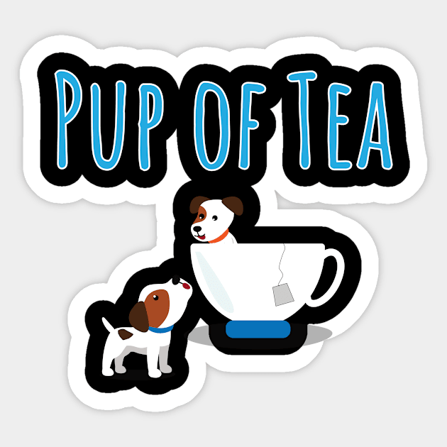 PUP OF TEA Sticker by Lin Watchorn 